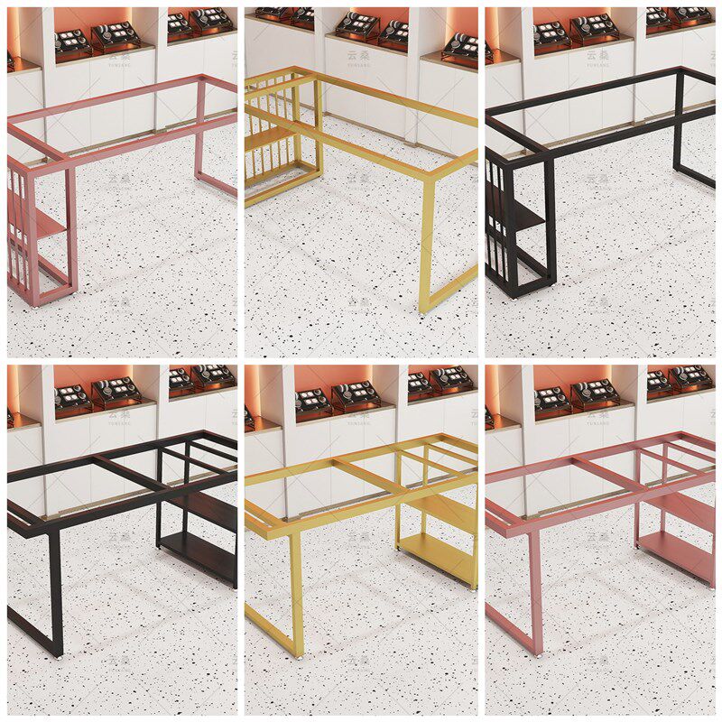 定制铁艺桌腿支架茶几餐桌脚办公会议书桌子架金属支撑底座可定做