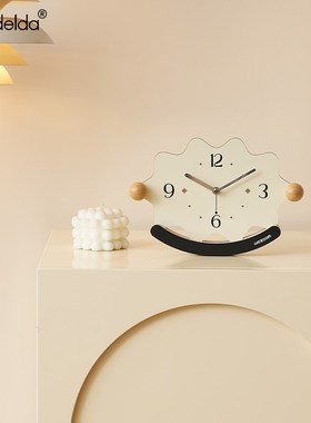 Mandelda入户玄关桌面摆件家居客厅电视柜时钟摆放式装饰品钟表