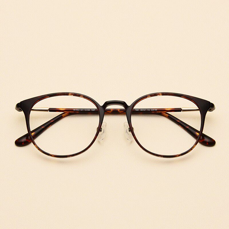 超轻钨钛塑钢眼镜框复古圆u框大脸矮鼻梁防滑男女百搭潮配近视散