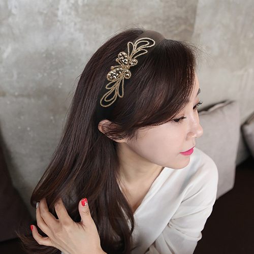 发捆发箍网红2021年新款高颅顶水钻头饰韩国百搭复古外出头箍发卡