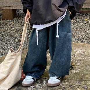 老爹裤 哈伦牛仔裤 洋派儿童宽松长裤 秋装 潮酷 男童裤 阔腿裤 子春秋款