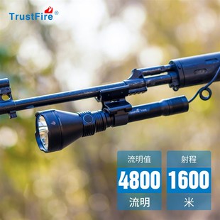 户外超亮千米强光轰天炮鼠尾战术特亮大手电筒可充电远射超长续航