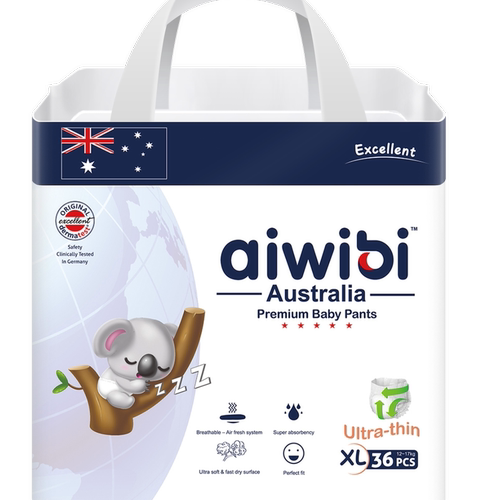 aiwibi爱汇贝拉拉裤超薄透气干爽纸尿裤婴儿宝宝尿不湿3包