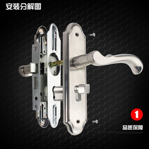 通用型门锁304不锈钢材质门把手锁旧门换锁室内实木门房间门门锁