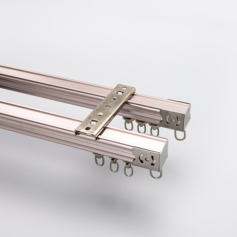装修配件客厅轨道高强合金静音单双窗帘轨道带滑轮可弯曲卧室窗帘