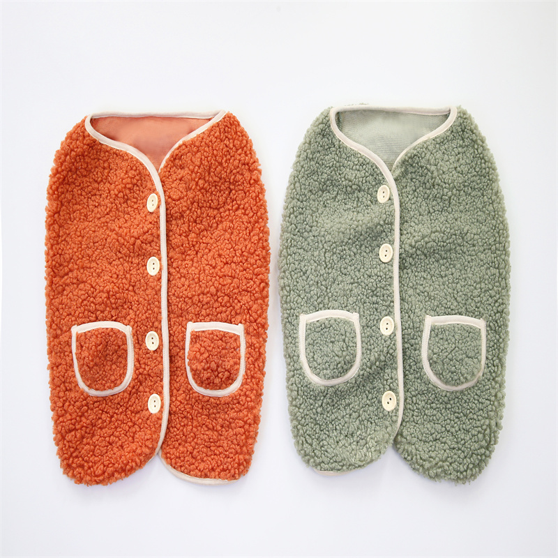 斗牛犬秋冬季加绒衣服中型犬法斗恶霸巴哥服装泰迪绒小马甲保暖