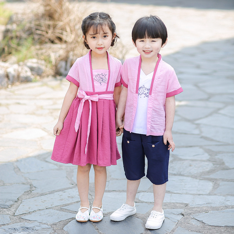 幼儿园园服汉服男童夏装班服校服唐装