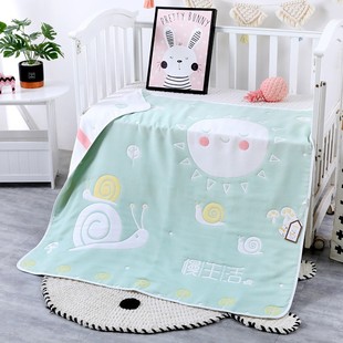 婴儿纯棉八8层纱布毛巾被新生秋冬加厚儿童空调盖毯幼儿园午睡毯