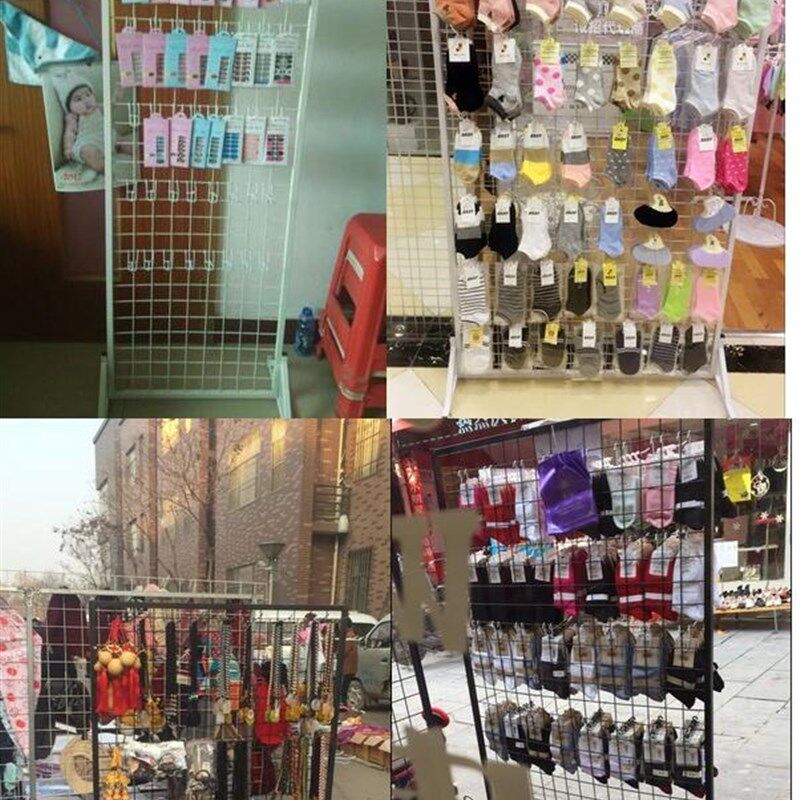 落地移动式网片网格不锈钢铁艺网格置物架饰品小商品服装地摊展架