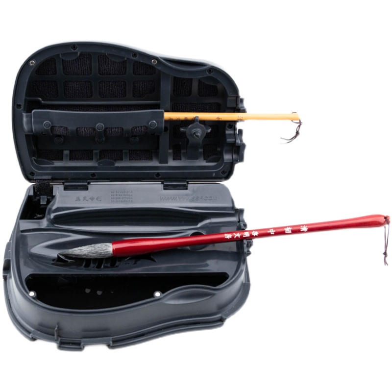 启明文房免洗笔砚台带盖密封保湿免洗书法专用墨盒多功能墨池四宝