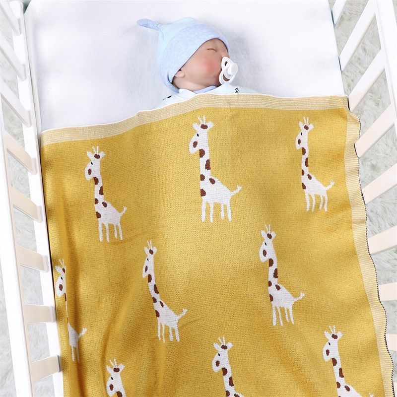 纯棉宝宝盖毯可爱长颈鹿针织毛线毯夏季薄款新生儿抱被推车毯,婴童用品,婴童毛毯/盖毯,淘宝优惠券,粉丝福利购,淘宝优惠卷