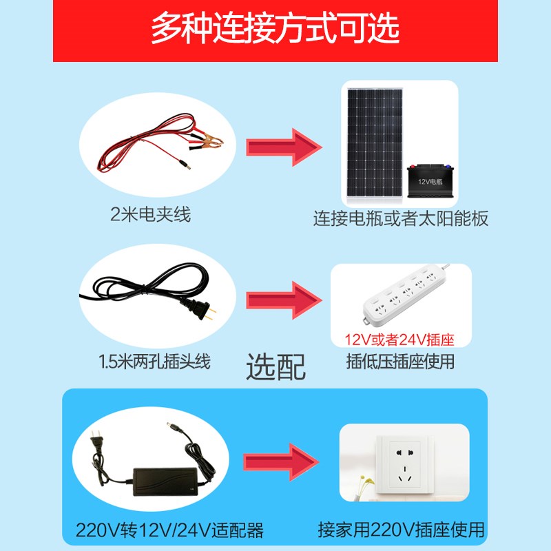 12V24伏48V60V72V地摊直流电风扇电动三轮车吊顶壁扇大风力货车载