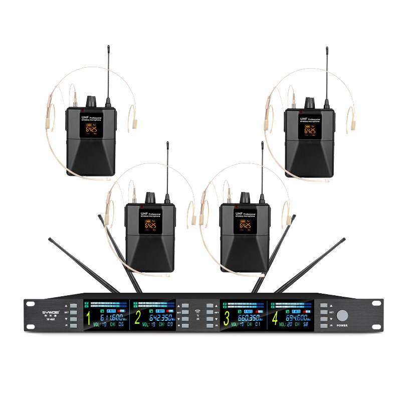 无线话筒一拖二四八耳麦头戴胸麦领夹式专业舞台演出防啸叫麦克风