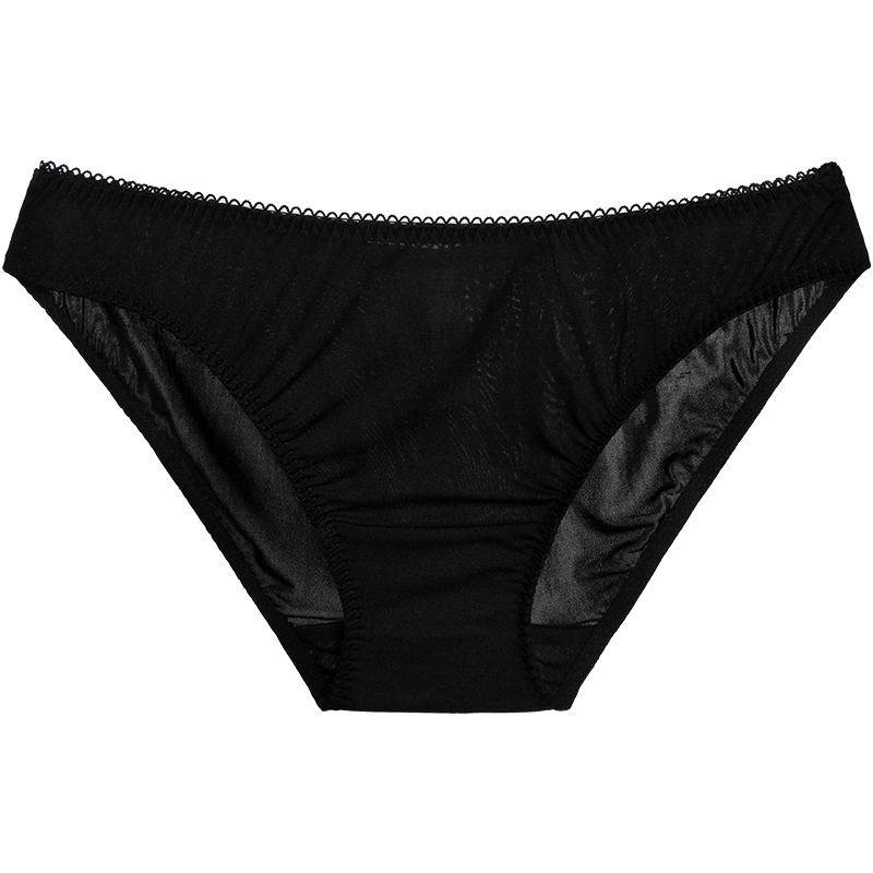 碧缇卡真丝女士内裤 秋冬基础款低腰简约裤头 柔软舒适弹力三角裤