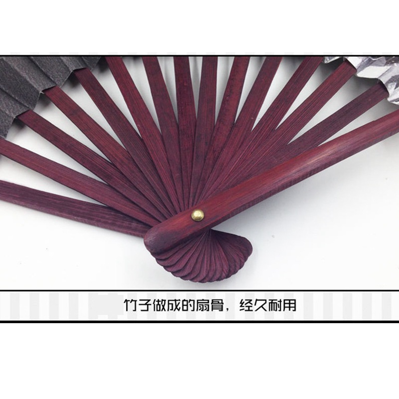 龙王的工作百折不挠动漫网游周边扇子二次元折扇竹木绢布8寸10寸