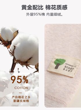 女童加绒保暖裤一体绒内穿儿童加厚秋裤女孩小中大童纯棉单条绒裤