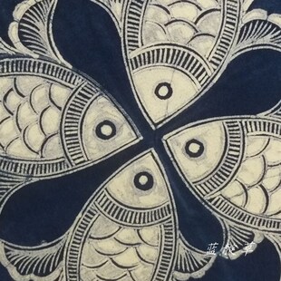 贵州蜡染布定制抱枕桌布桌旗茶席茶垫门帘装饰布艺植物染非遗工艺