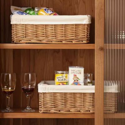 橘子家支持时尚储物篮编织收纳筐藤编竹编筐收纳盒布艺柳编收纳篮