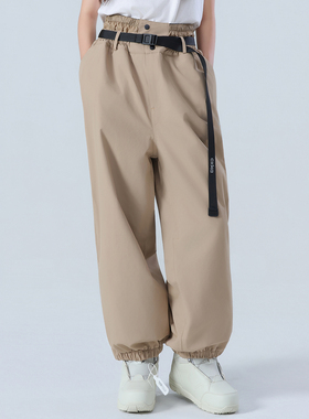 CXKA单板滑雪裤女款防水全压胶3L专业宽松防风保暖裤子男加绒