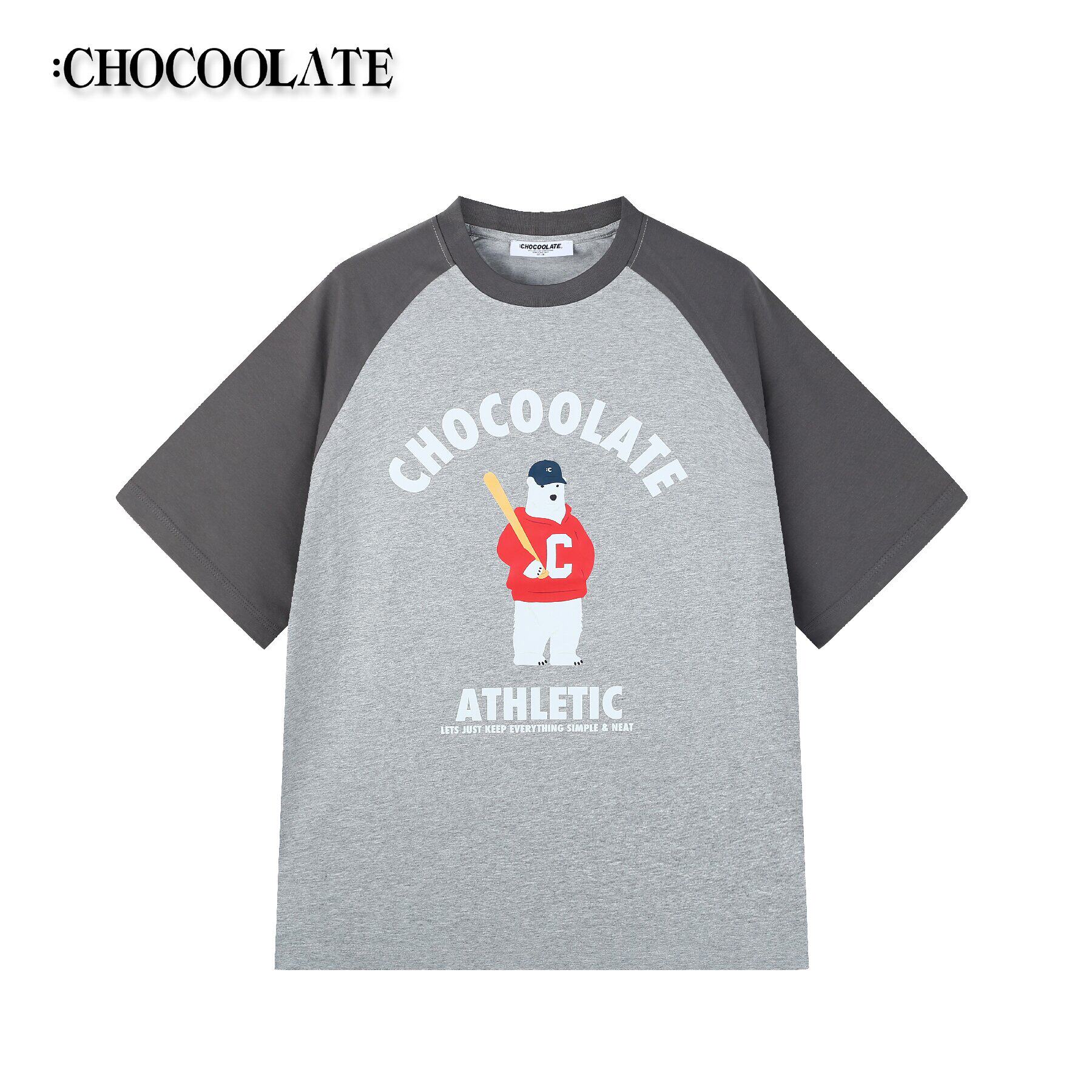 ：CHOCOOLATE北极熊撞色插肩袖短袖T恤CCLTEXKL04440