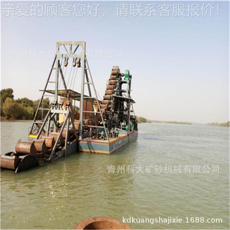 西大采砂沙型船 河道大型开采沙金江设挖KD-160备 水上淘金船