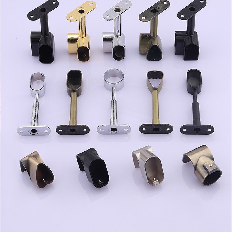 衣柜挂衣杆转角法兰座多款式加厚合金t形衣杆托90度挂扣衣托