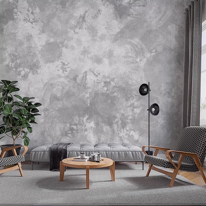 法式斑驳素色壁纸客厅卧室民宿背景墙仿艺术漆纹理墙布暖色调壁布