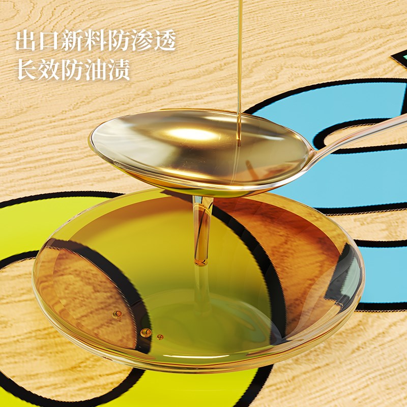 餐桌垫圆形软玻璃桌垫防油防水免洗卡通桌布茶几桌垫子桌面保护垫