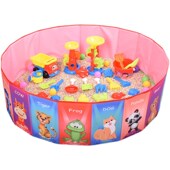 儿童彩石沙沙池装 室内玩沙工具围栏大颗粒宝宝沙子沙滩