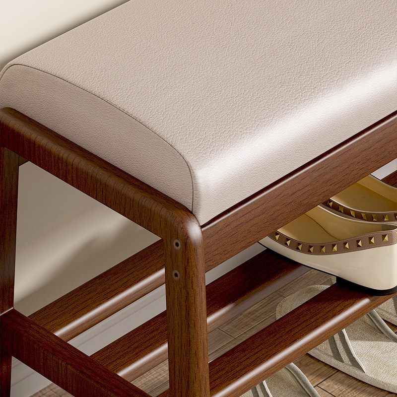 实木换鞋凳家用门口穿鞋凳可坐式鞋柜入户门鞋架坐凳一体多层