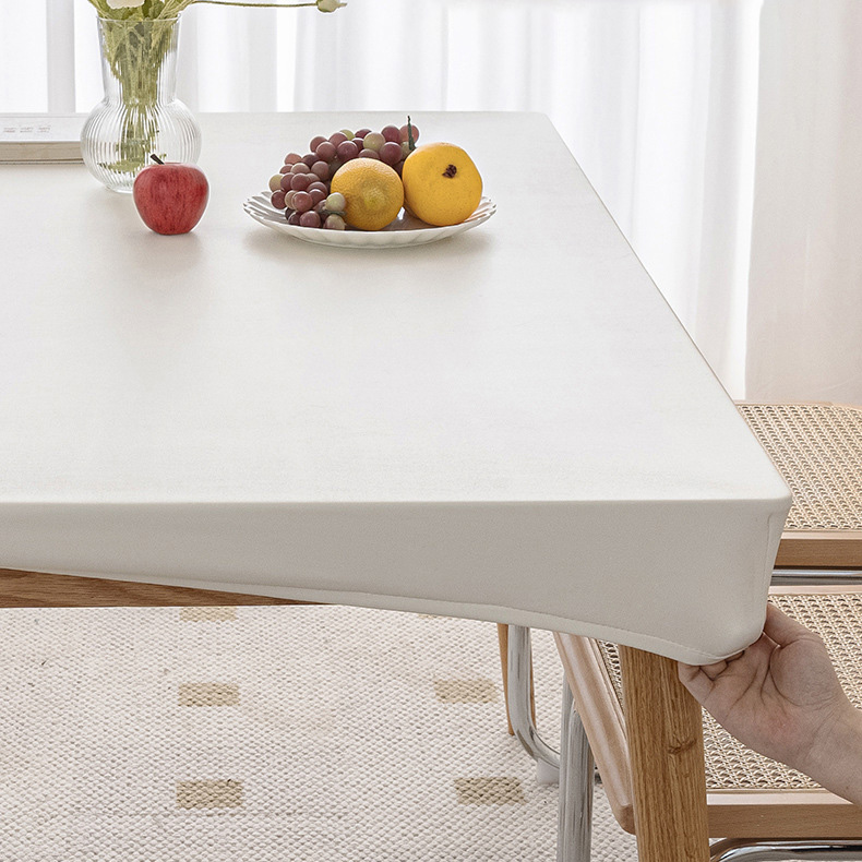 长方形餐桌布全包防水防油免洗桌防烫弹力科技布台布茶几布桌罩