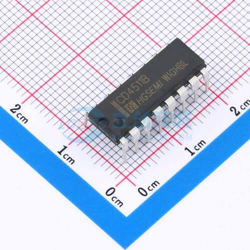 数码管驱动 CD4511BE DIP-16 原装正品