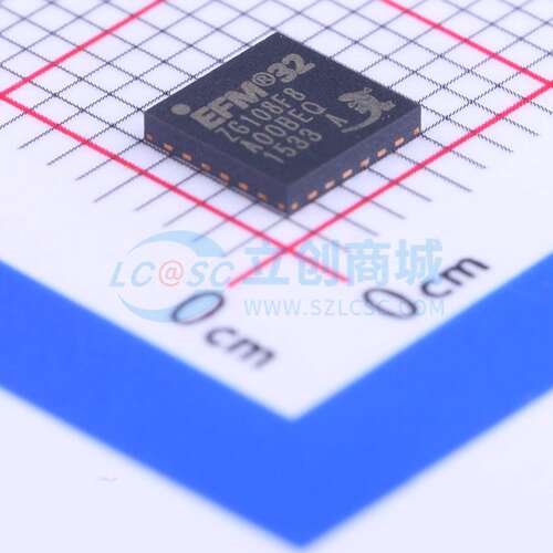 单片机(MCU/MPU/SOC) EFM32ZG108F8-QFN24 QFN-24-EP(5x5) 原装正