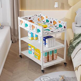 尿布台铁艺婴儿护理台多功能宝宝洗浴按摩一体婴儿床可移动抚触台