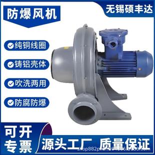 0.75千瓦IP65防爆中压风机1.5kw粉尘防爆鼓风机一级能效高密封