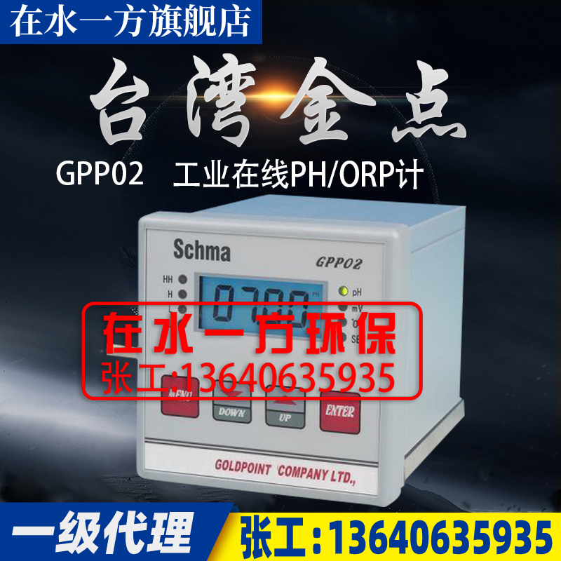 GPP02台湾金点GOLDPOINT在线式PH计工业酸碱度计PH/ORP仪表控制器