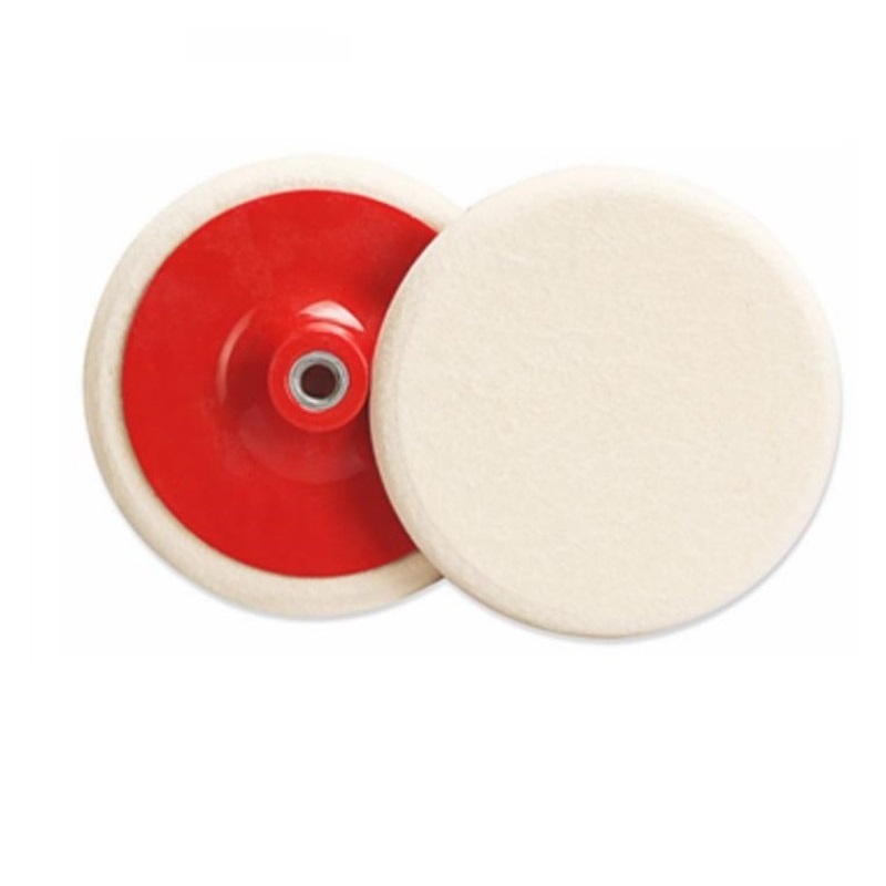 M14螺纹孔羊毛毡抛光轮镜面不锈钢玉石手表玻璃钨钢医疗器械抛光