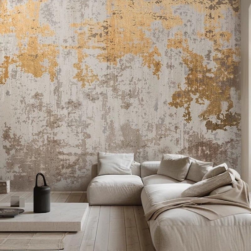 复古铁锈艺术漆墙纸工业风背景画