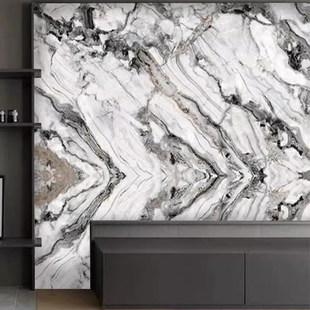 简约轻奢潘多拉壁画石纹理墙布宝格丽大理石墙纸客厅玄关电视背景