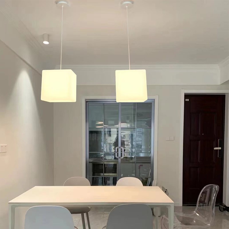 设计师立方体吊灯现代餐厅吧台餐桌方块灯酒店过道艺术方形灯