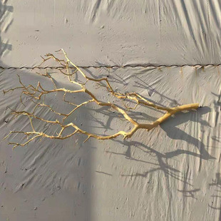 干树枝造景干枝酒店橱窗设计枯枝真树枝墙面装饰吊灯树枝装饰