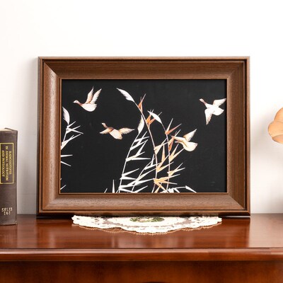 实木相框空框中古风装饰画油画外框定制挂墙端画框空框装裱