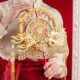 面绣团扇新娘喜扇婚礼明制婚服重工级手工定制材料包