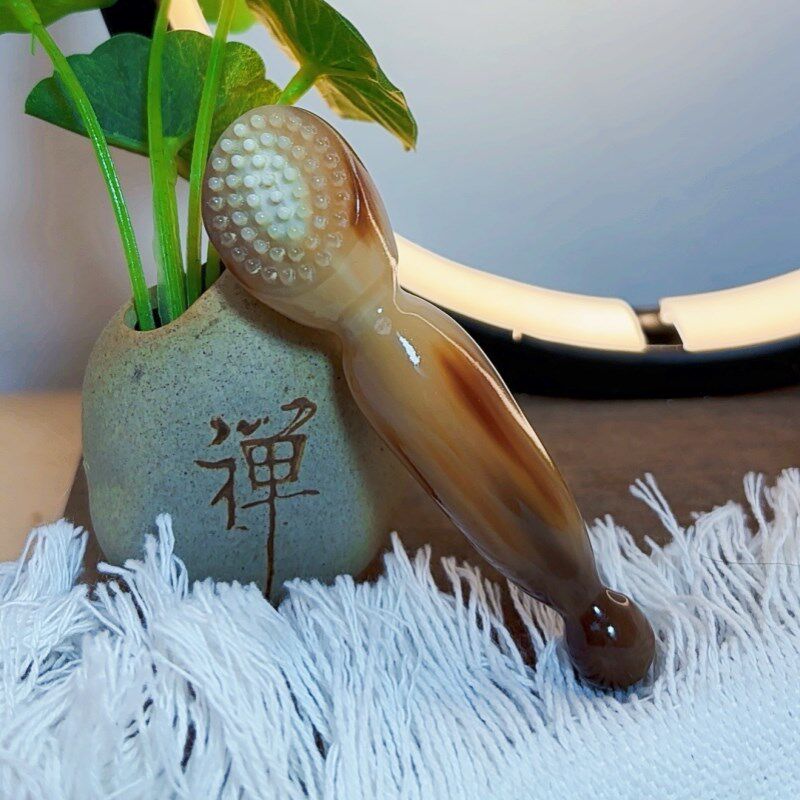 天然牛角洗脸刷黑头刷粉刺刷拨筋点穴面部洁穴位按摩