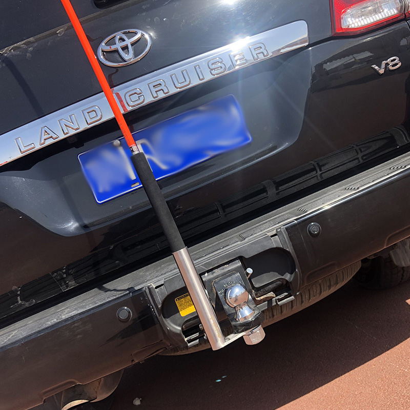 指引者拖车球旗杆底座金属固定越野车沙漠旗杆架bj插旗杆底座