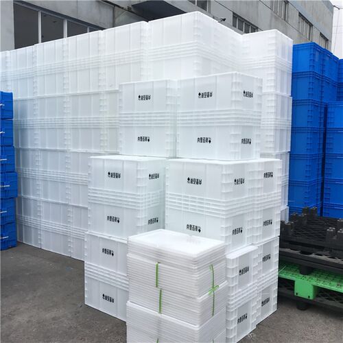 加厚白色塑料箱子塑料盒养龟箱工业周转箱带盖胶框物食品箱白色