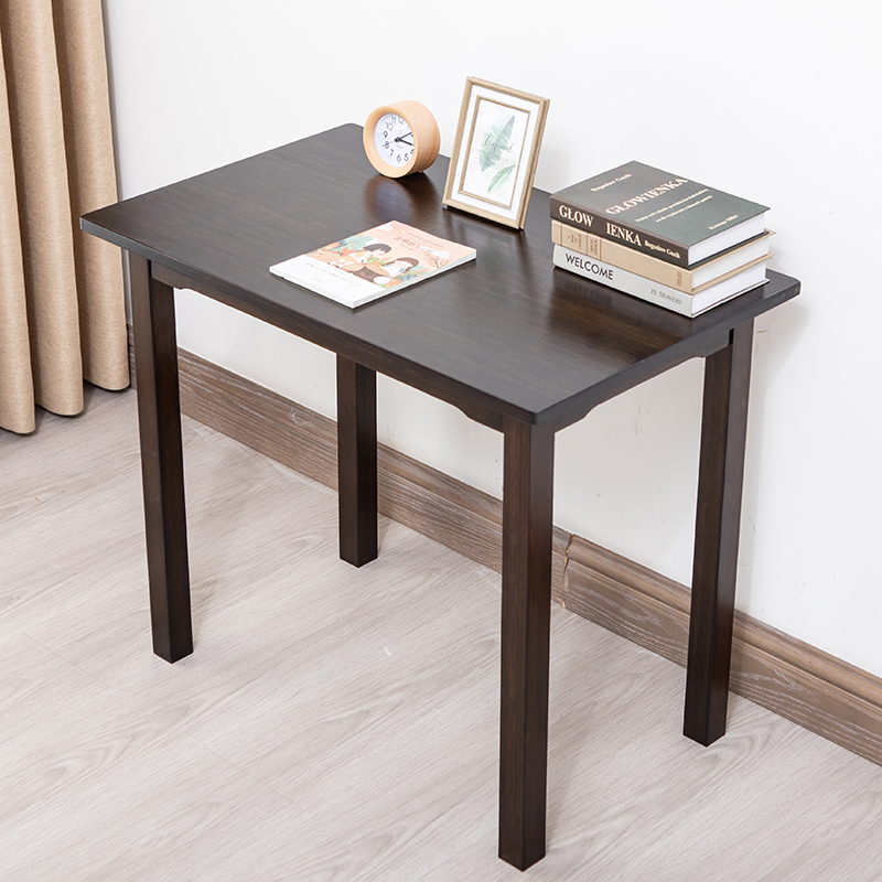 书桌写字桌学习桌长方形台式电脑桌实木家用胡桃色楠竹办公小桌子