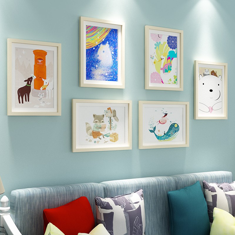 实木照片墙装饰欧式相片框现代客厅相框挂墙个性创意背景