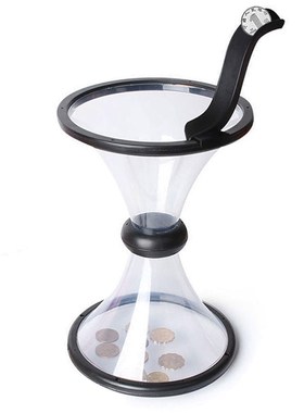 转转存钱罐旋转旋风解压漩涡漏斗转圈滚动硬币储钱桶创意个性