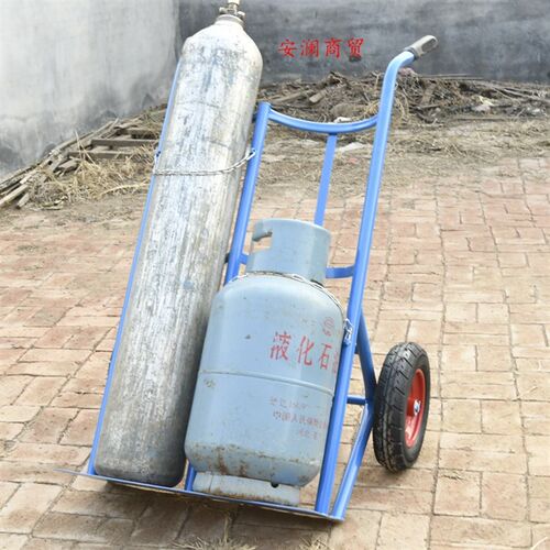 气瓶手推车瓶工业氧气乙炔瓶推推车架子静音车